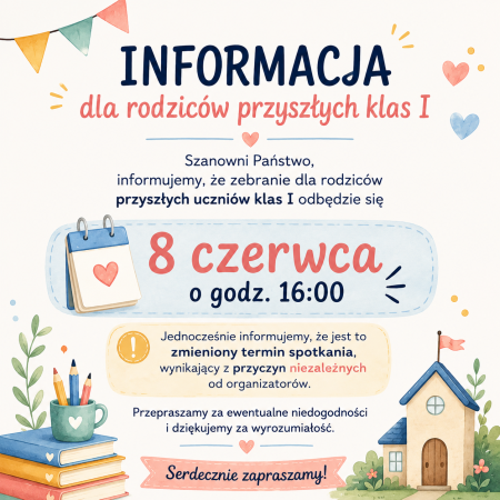 Zebranie dla rodziców przyszłych uczniów klas I
